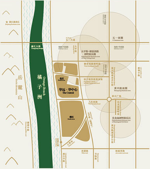 华远华中心（长沙）位置图