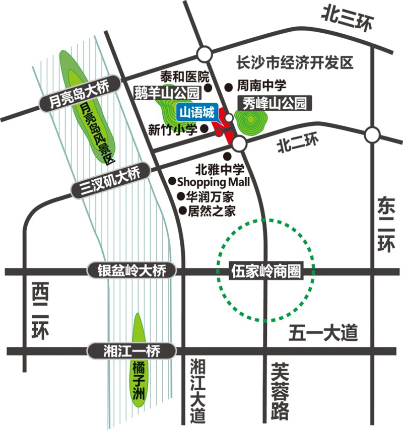 中国铁建·山语城位置图